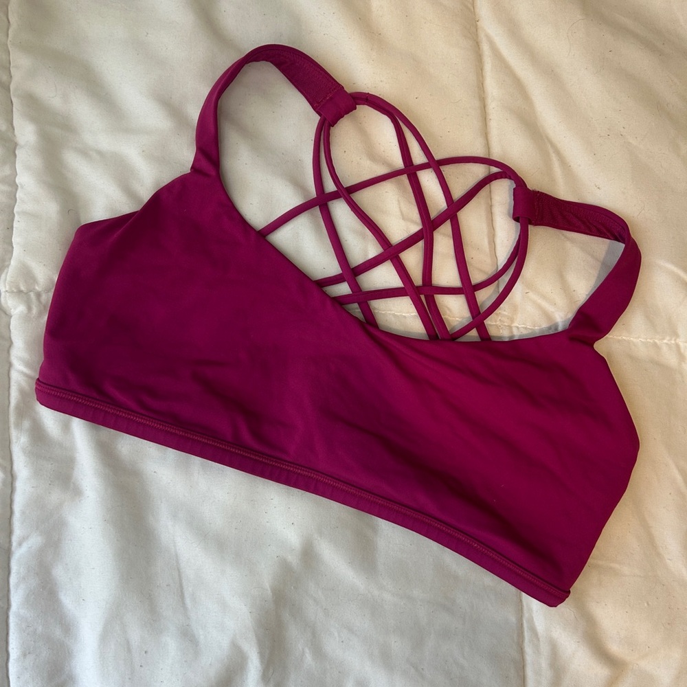 Lululemon Athletica Strappy Maroon Crop Top